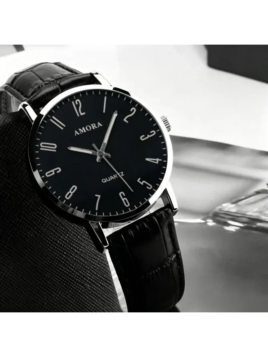 Мужские кварцевые часы Relogio Feminino Черный, Черный, Blac