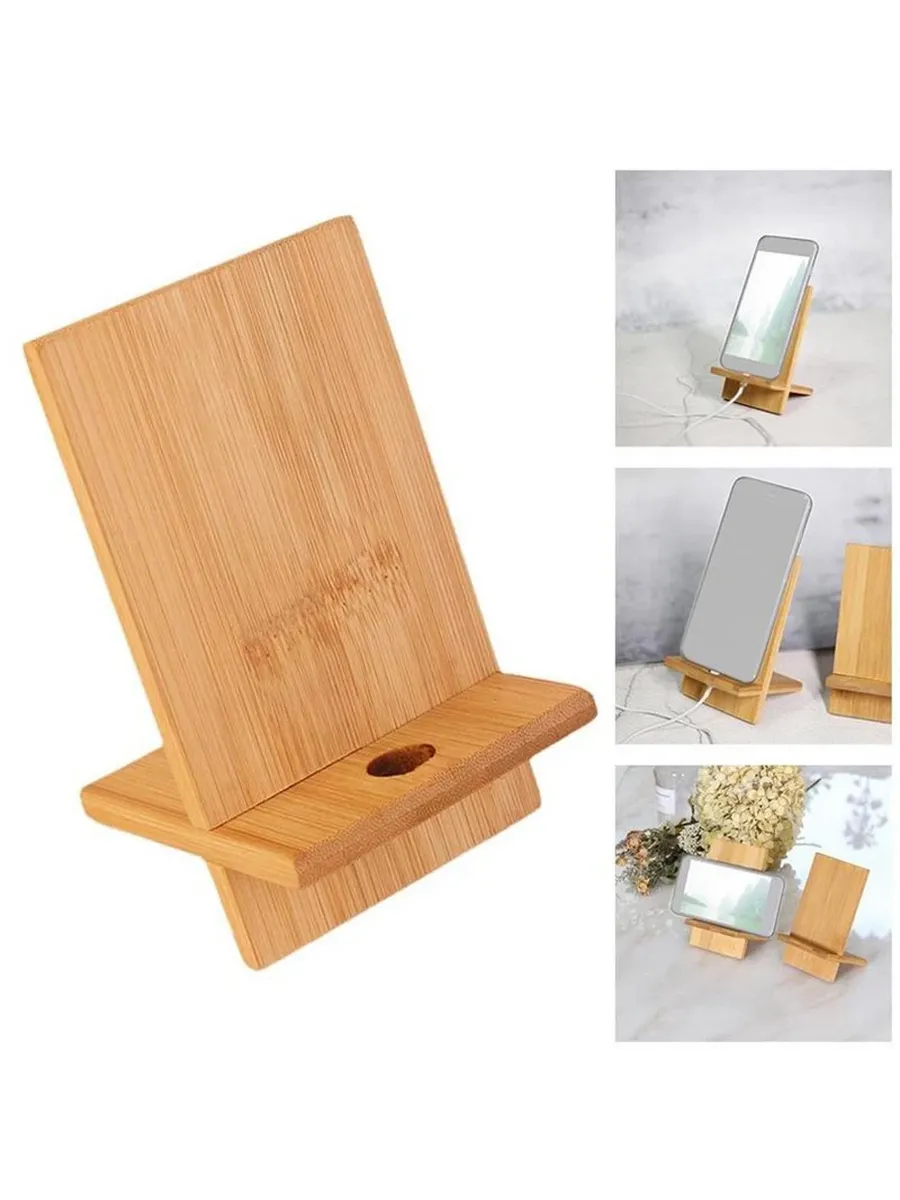 Деревянная подставка для телефона, Цвет: 1pcs