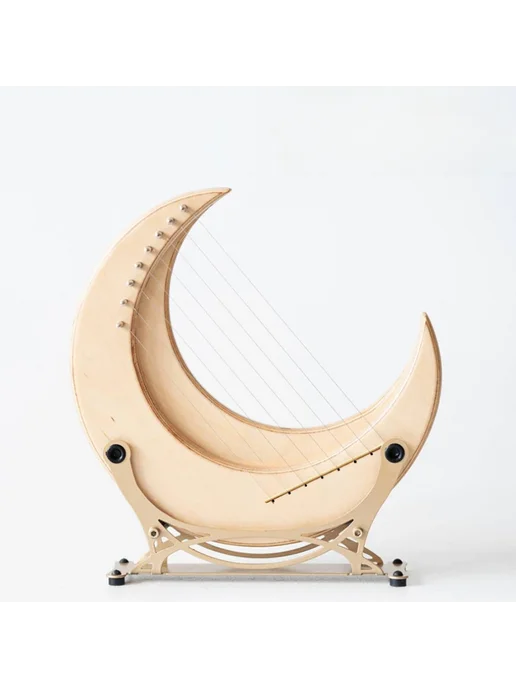 Нет бренда Арфа-лира в форме луны, 15 струн, цвет 8, Портативная арфа 11 Strings, фото 7