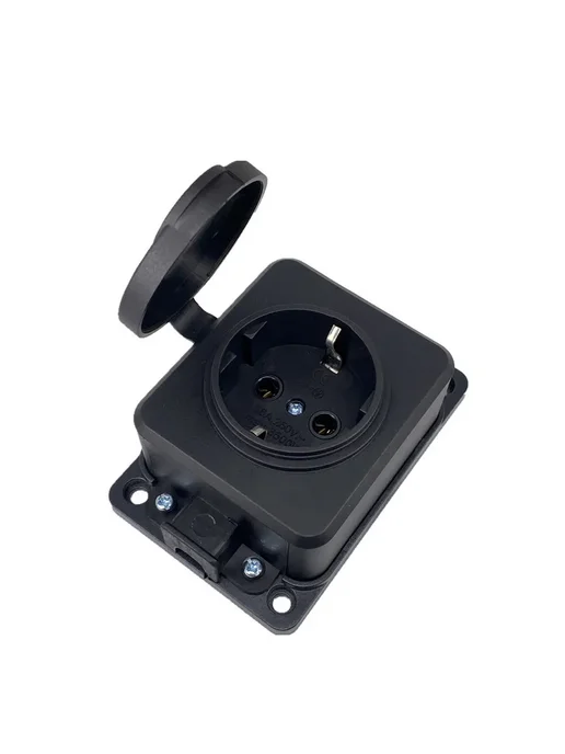 Bolantedz Водонепроницаемая розетка IP54 16A черная 1 Ways, черный