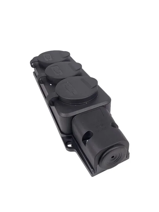 Bolantedz Водонепроницаемая розетка IP54 16A черная 1 Ways, черный, фото 5
