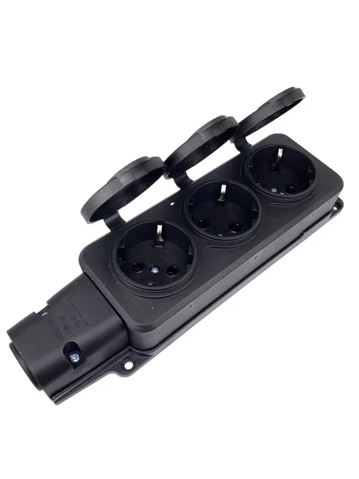 Bolantedz Водонепроницаемая розетка IP54 16A черная 1 Ways, черный, фото 6