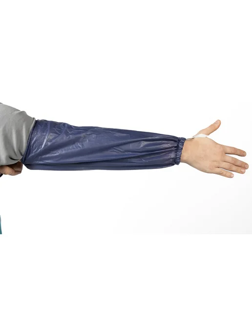Нарукавники Jeta Safety из ПВХ от кислот и щелочей, КЩС, синий, фото 3