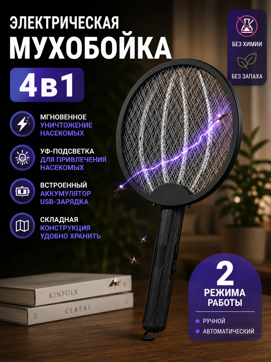Мухобойка электрическая от насекомых и комаров