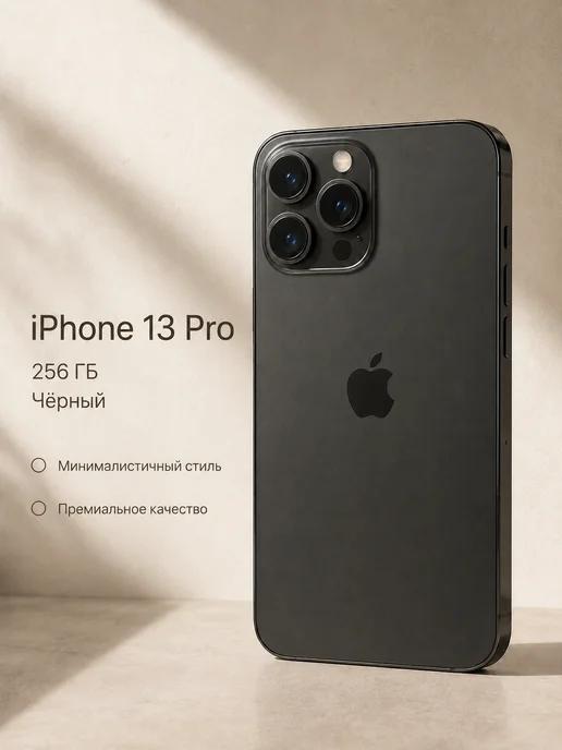 Смартфон Apple iPhone . 13 Pro 256 ГБ, черный, фото 3