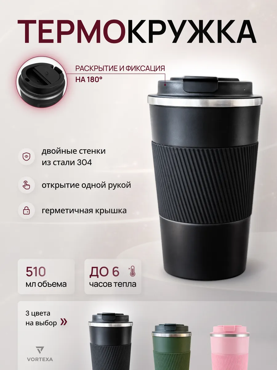 Автомобильная термокружка для кофе чая туристический термос
