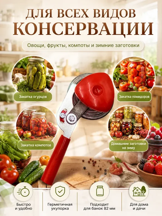 Мир девочек 11 Закаточная машинка для банок ключ полуавтомат, серый, фото 2