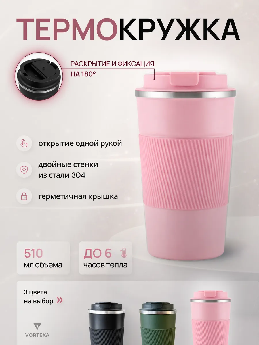 Автомобильная термокружка для кофе чая туристический термос