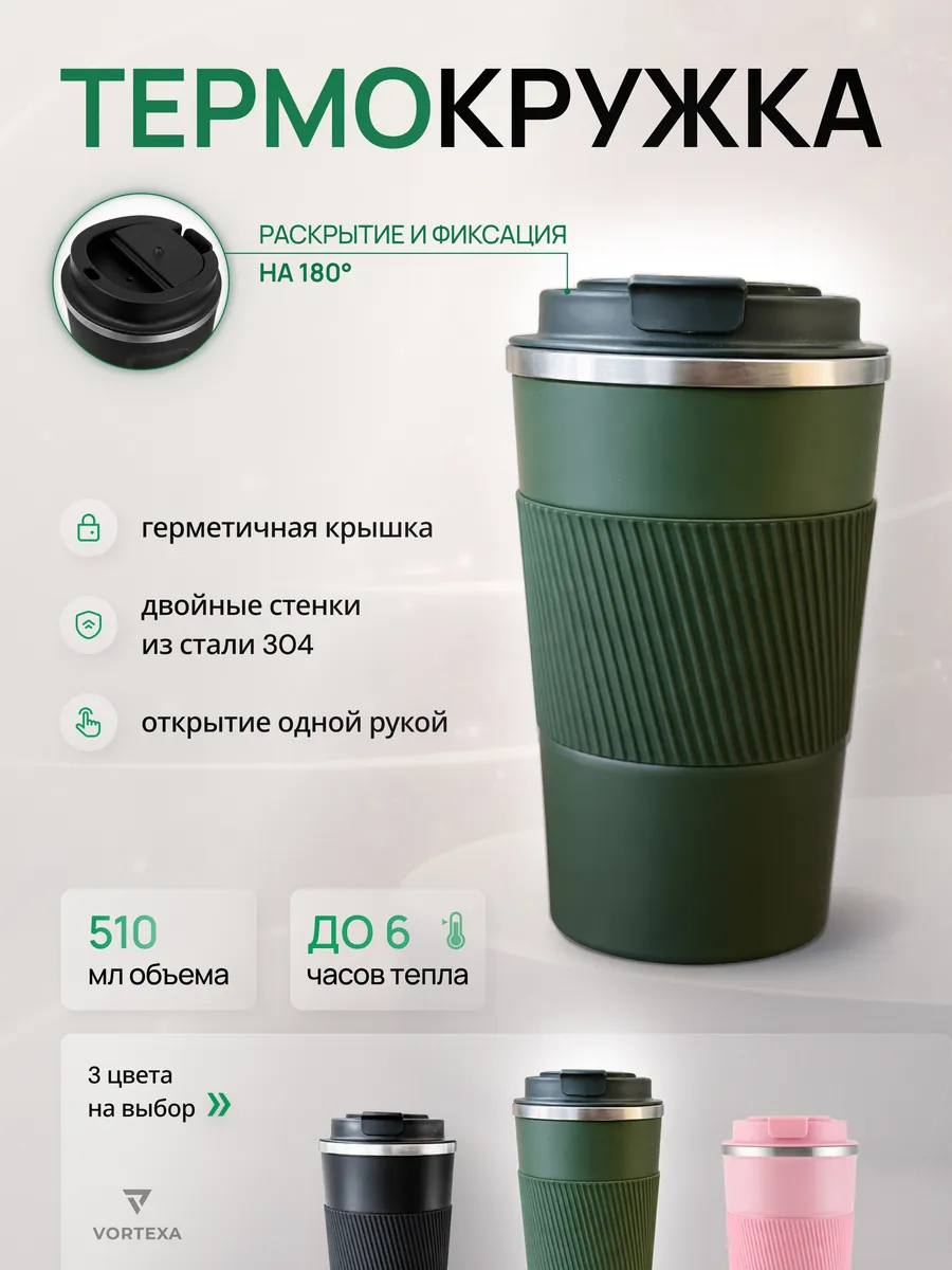 Автомобильная термокружка для кофе чая туристический термос
