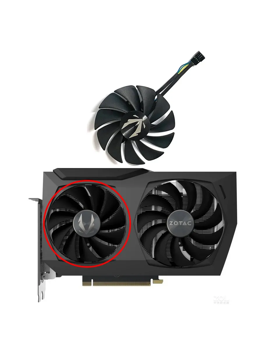 LZQLY Вентилятор для видеокарты Zotac RTX 3070 3070TI GA92C2