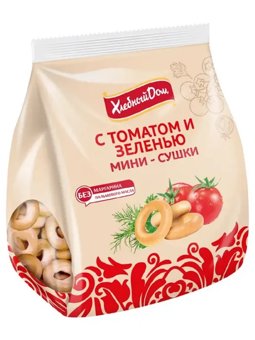 Хлебный Дом Мини-сушки с томатом и зеленью, 180 гр, 180 г, фото 2