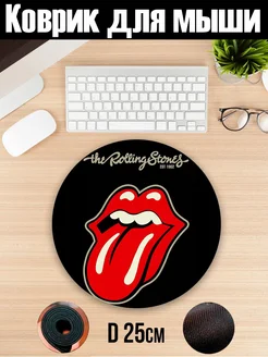 Screen Tech Коврик для мыши круглый 25 см с принтом The Rolling Stones