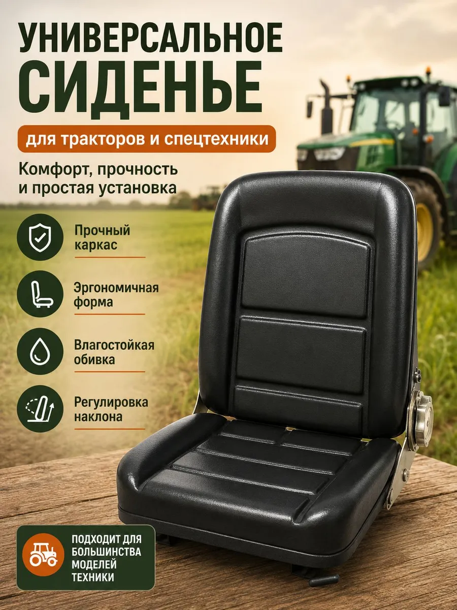 Сиденье для трактора, минитрактора