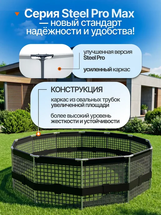 Бассейн каркасный прямоугольный 300x200x75см 28272 Интекс, 305x76, фото 2