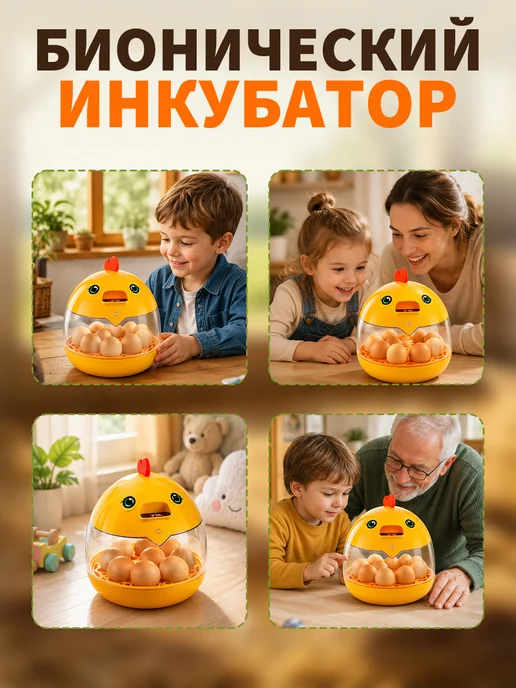 Домашний автоматический инкубатор, желтый, фото 2