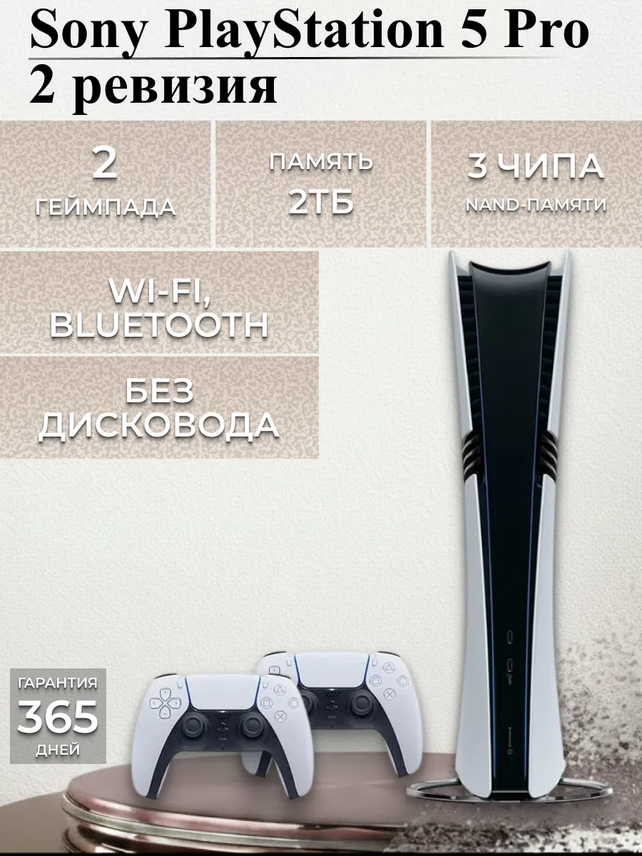 SONY Игровая приставка 5 PRO 2 джойстика без дисковода CFI-7121