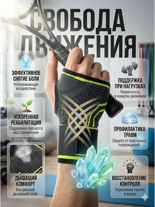 AIX4 Фиксатор запястья спортивный ортопедический бандаж рук, вариант, фото 2
