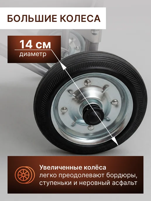 Сумка тележка на колесах хозяйственная складная 40 л, 40 л, фото 3