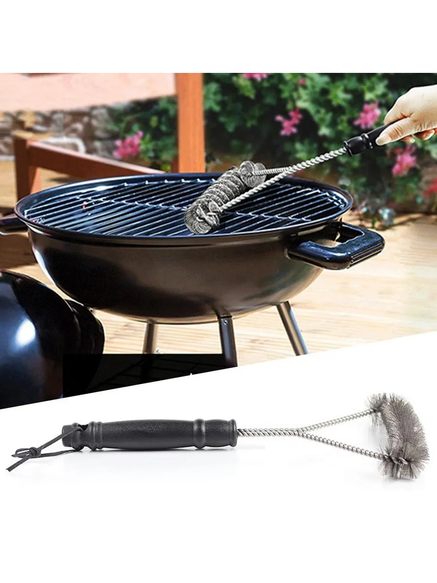 Щетка для гриля BBQ, Y-образная, 12 дюймов, проволочная, для