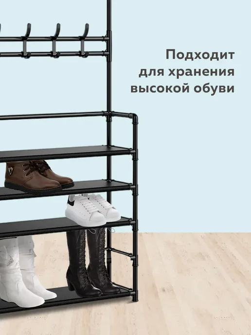 Обувница в прихожую, черный, фото 3