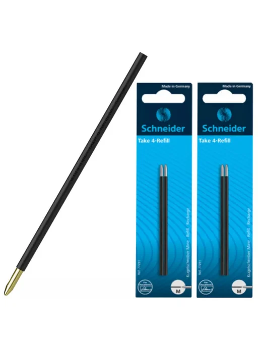 Schneider Стержень шариковый 2 шт Schneidеr Take-4 черный, 2 шт