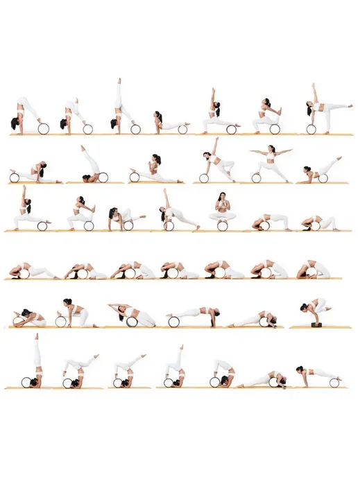 STRONG BODY Тренажер колесо для йоги и фитнеса, фиолетовый, фото 5