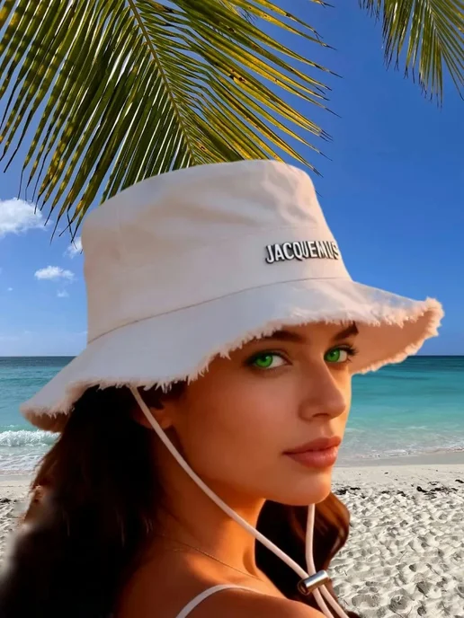 Cap_hat Панама джинсовая белая шляпа, белый