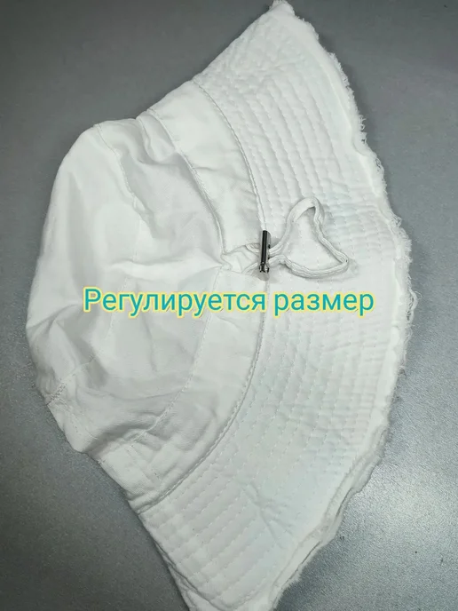 Cap_hat Панама джинсовая белая шляпа, белый, фото 9