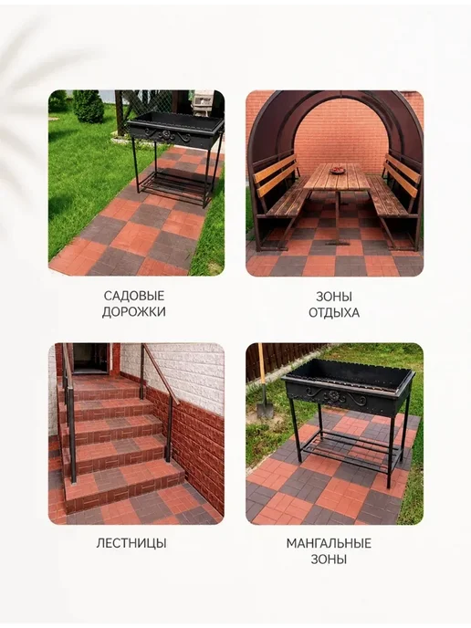 Тротуарная плитка 5 шт графит 33 х 33 см, 5 шт, фото 5