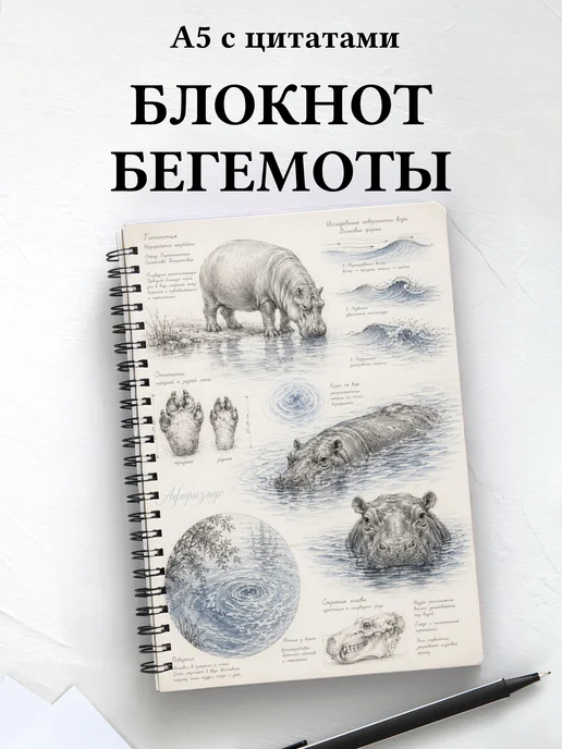 Блокнот Бегемоты