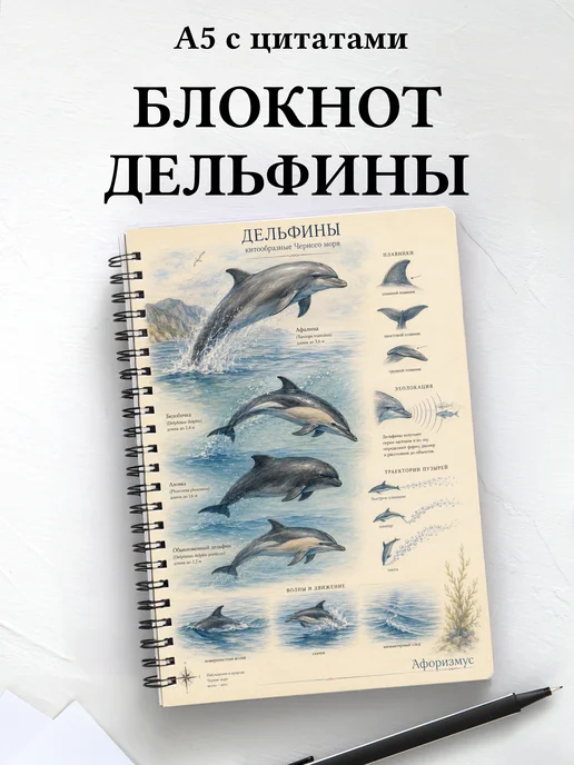 Блокнот Дельфины