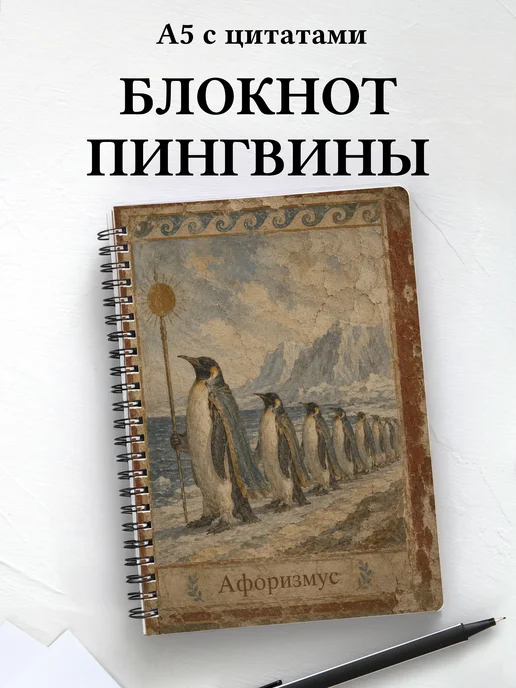 Блокнот Пингвины