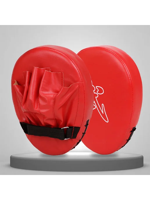 Муфты для бокс и MMA PU кожа износостойкие, Muay Thai (Красн, красный, фото 3