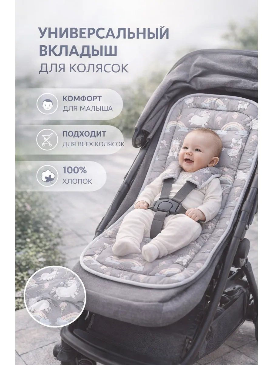 Матрасик вкладыш в коляску