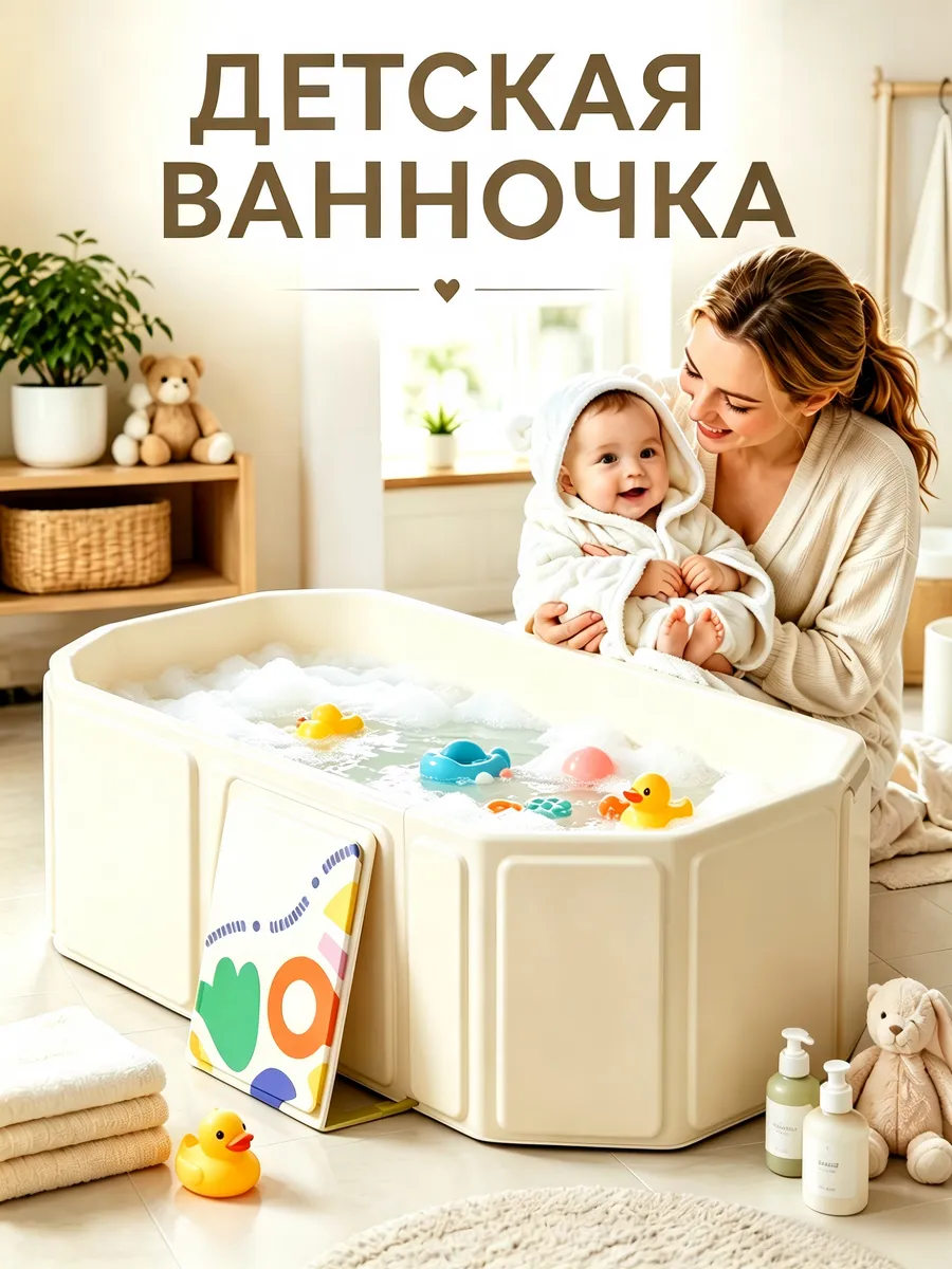 Ванночка для купания новорожденных складная