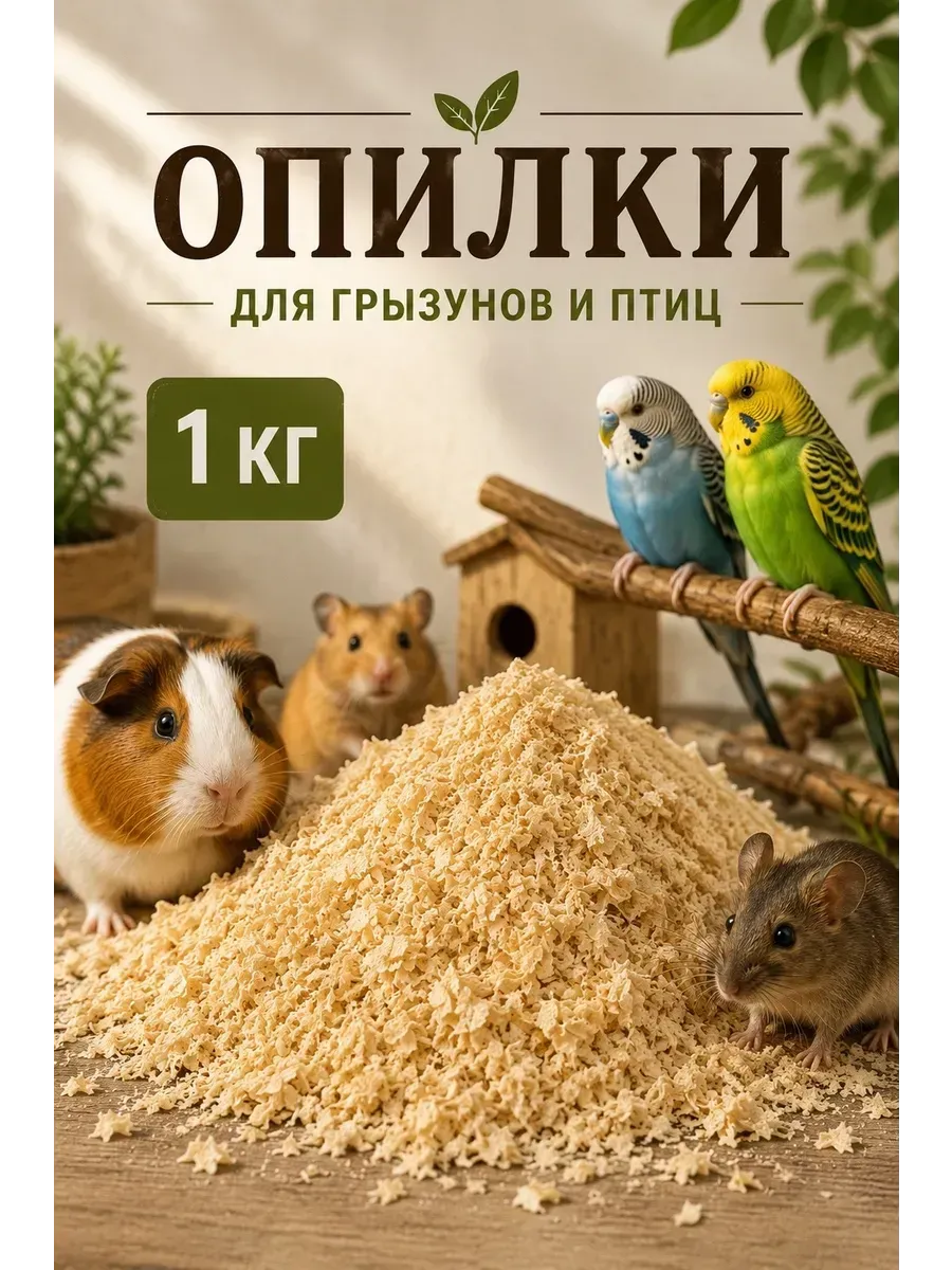 Опилки для грызунов 1кг