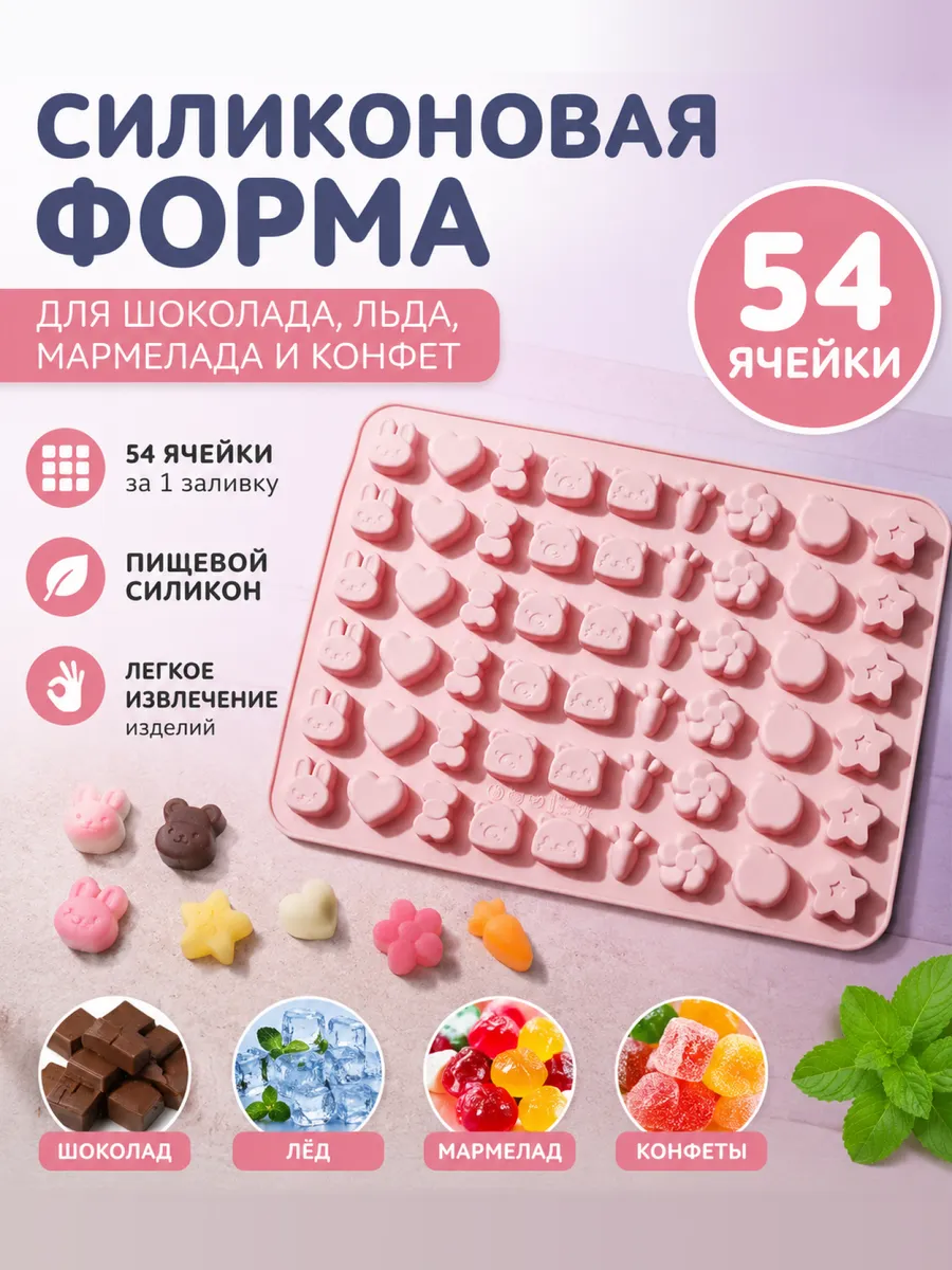 Силиконовая форма для шоколада конфет мармелада