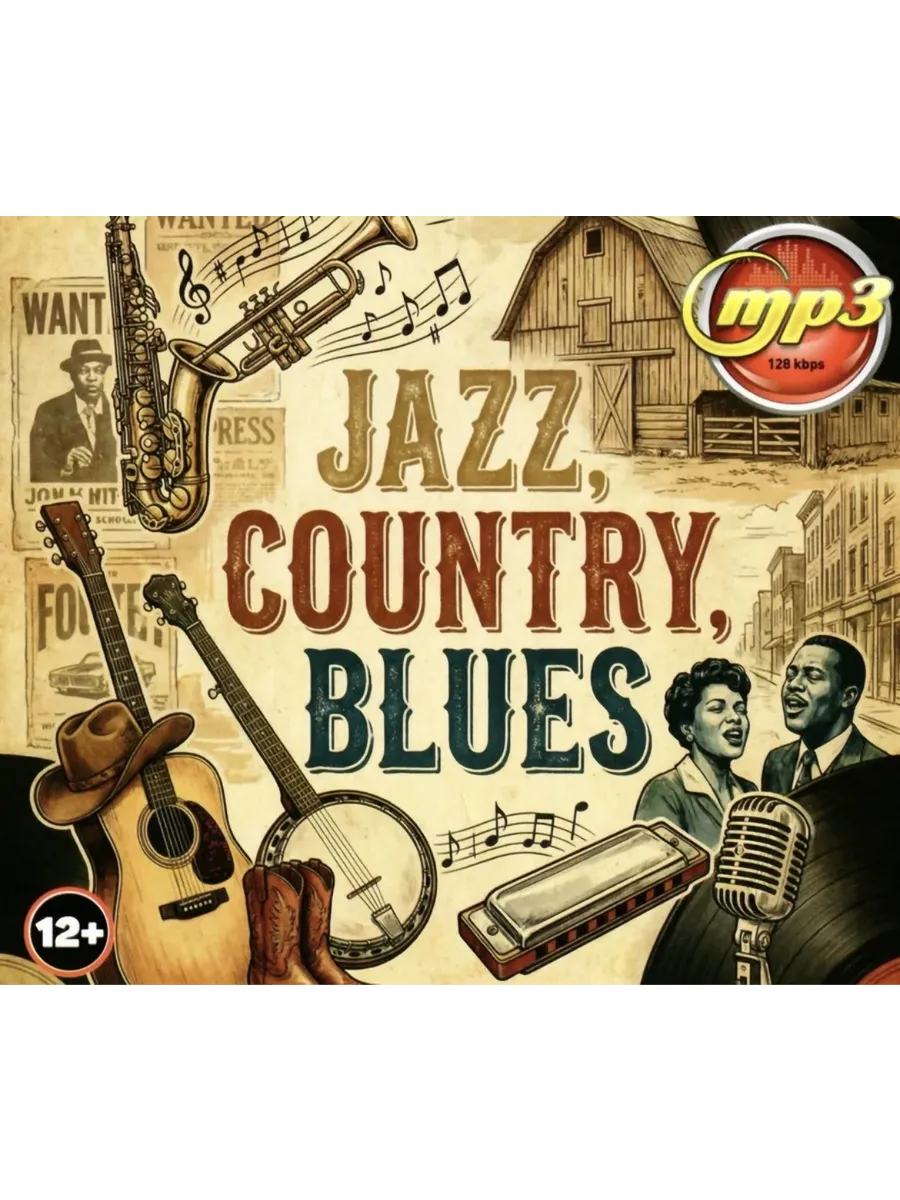 Jazz, Country, Blues, сборник мр3