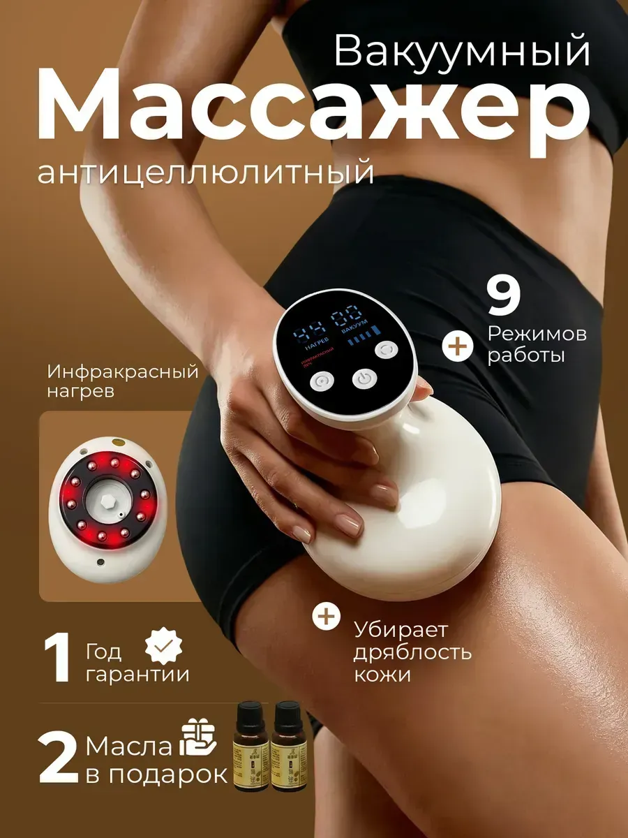 Вакуумный антицеллюлитный массажер для тела ног и ягодиц