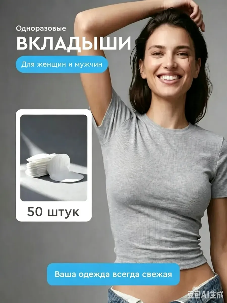 Вкладыши от пота подмышек одноразовые 50 шт