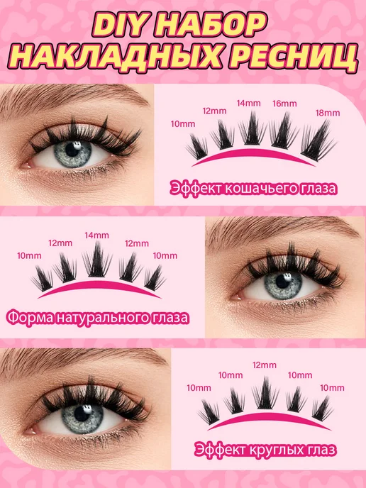 PROLASHBEAUTY Ресницы накладные пучки лучики эффект манга 16мм (клей в наб…, вариант, фото 7