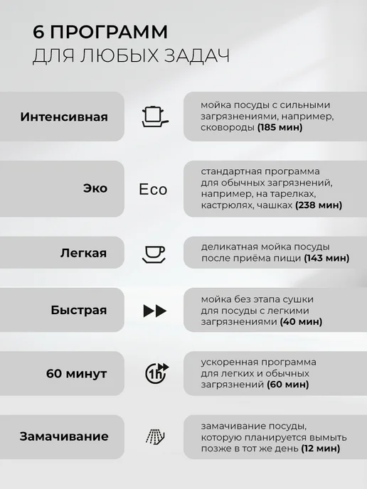 LEX Посудомоечная машина DW6063N BL, 14 комплектов, черный, фото 4