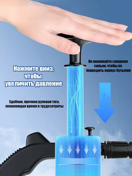Пенный пистолет 2 л ручной для мойки автомобилей, 2 насадки…, 2 л, фото 2