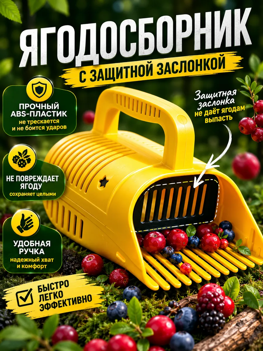 Ягодосборник комбайн для сбора ягод клюквы и брусники