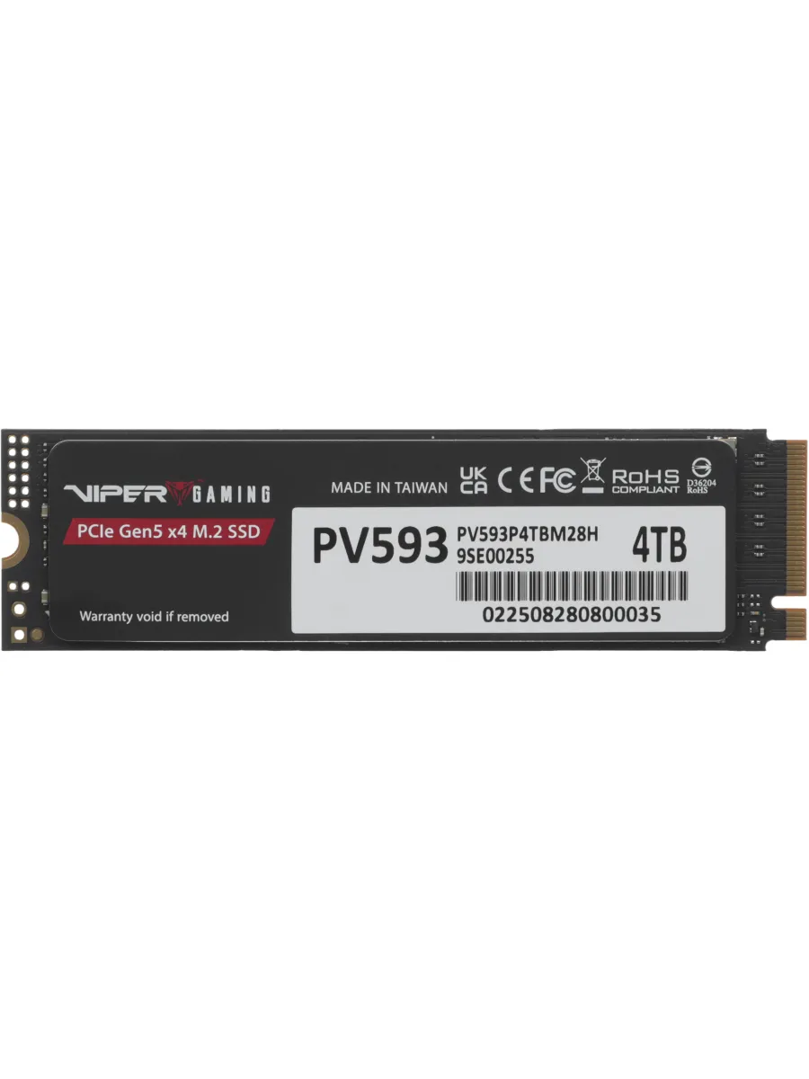Накопитель SSD PCIe 5.0 x4 4TB PV593P4TBM28H Viper VP593 M.2 PATRIOT 1141128141 купить в интернет‑магазине Wildberries