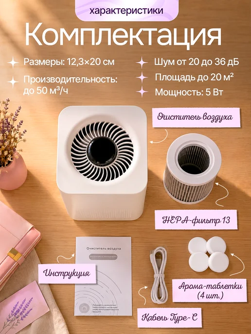 FreshOne Очиститель воздуха для квартиры и дома с ионизацией, вариант, фото 5