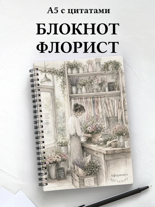 Блокнот флориста с мотивирующими цитатами