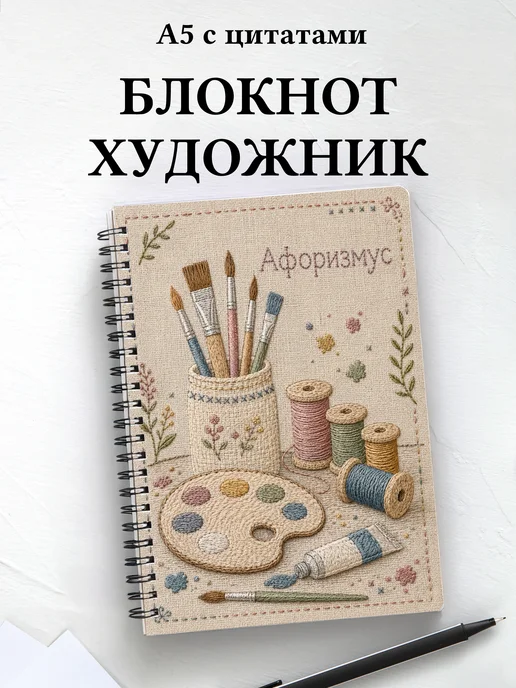 Блокнот художника с мотивирующими цитатами