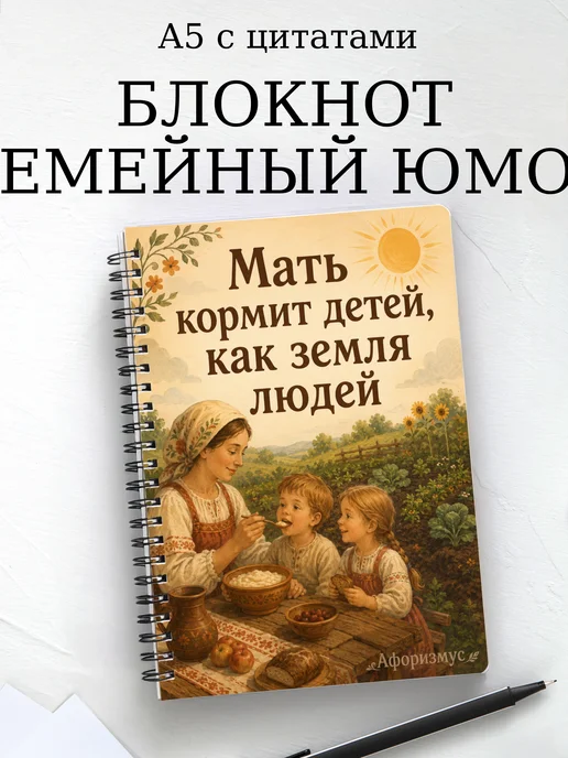 Блокнот Семейный юмор с мотивирующими цитатами