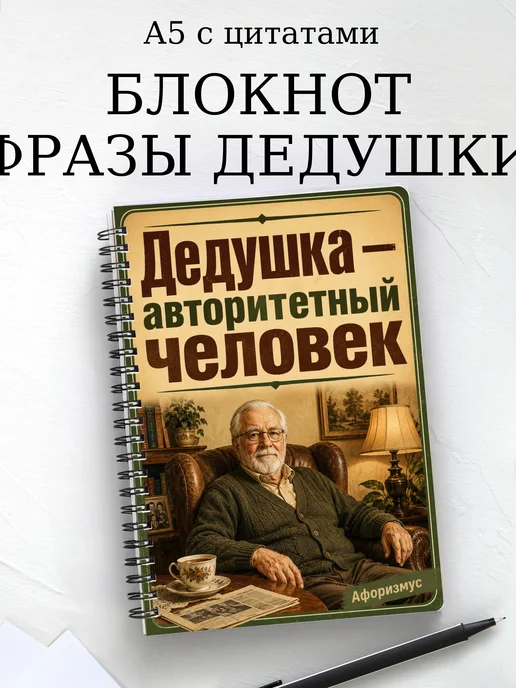 Блокнот Фразы дедушки с мотивирующими цитатами